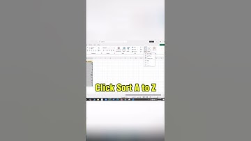 Excel Tip 1 - How to Arrange Data Alphabetically in Excel #shorts #exel