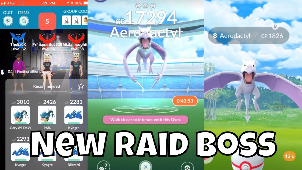 aerodactyl raid pokemon go