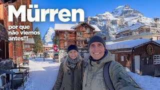 From LAUTERBRUNNEN to MURREN on the world's steepest new cable car in SWITZERLAND.