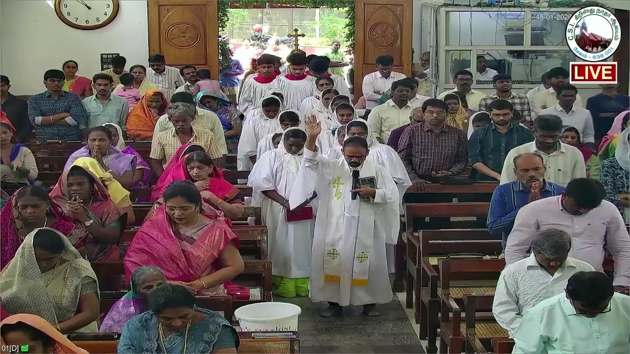 SUNDAY SERVICE IN  TAMIL 18-01-2026 @ 08:30 AM CSI CHRIST CHURCH SALEM.
