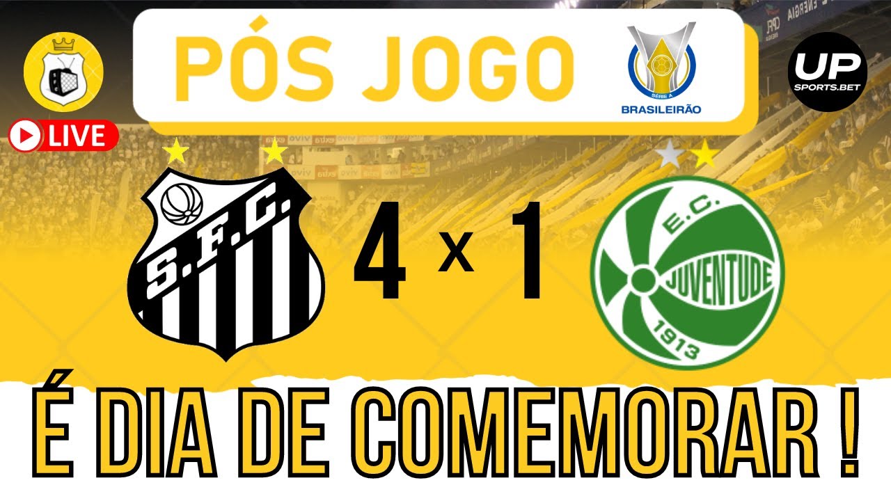 PÓS JOGO SANTOS 4x1 JUVENTUDE FINALMENTE VENCEMOS! YouTube