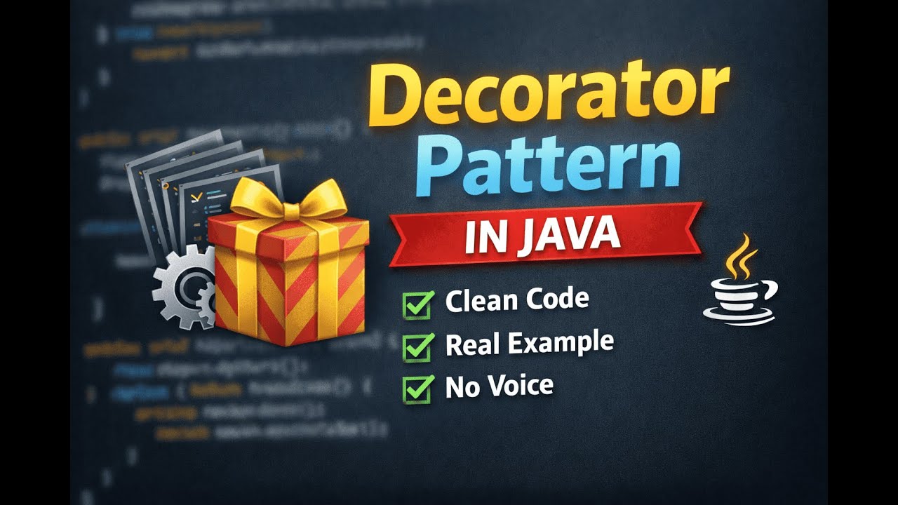 Java Decorator Pattern | Clean & Practical Example - YouTube