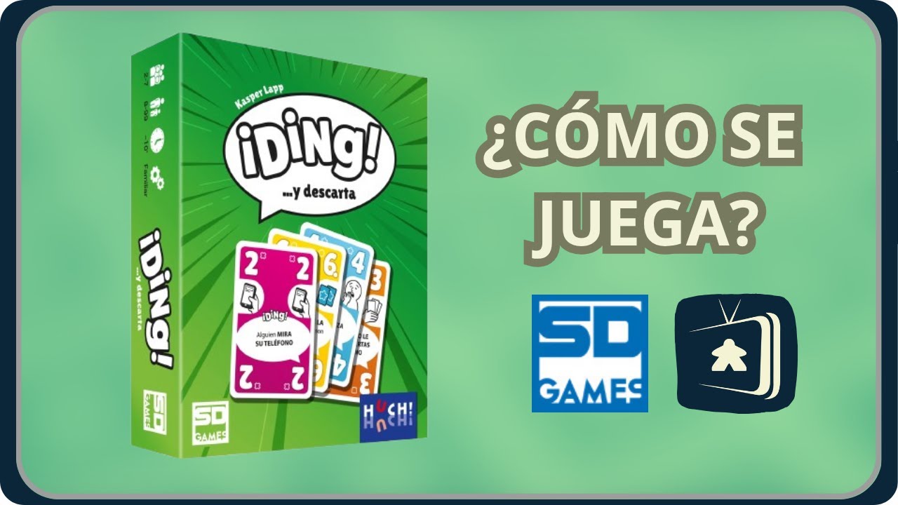 SD GAMES Juego De Cartas Ding – Juego De Atención Y Velocidad Para 2 A 7 Jugadores, Partidas De 10 Minutos, Edad Recomendada 8+ Años