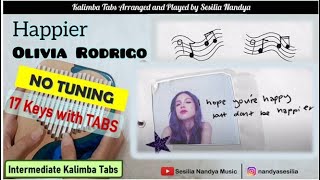 Happier - Olivia Rodrigo | Kalimba Cover with Tabs | No Tuning | HLURU Deep Blue Ocean 17 Keys