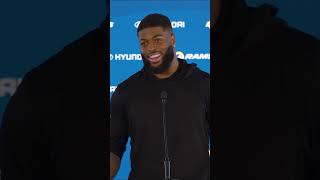 Bantering with the veterans 😅 #rams #nfl #shorts