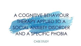 SOCIAL PHOBIA - A CASE STUDY ROLE PLAY VIDEO