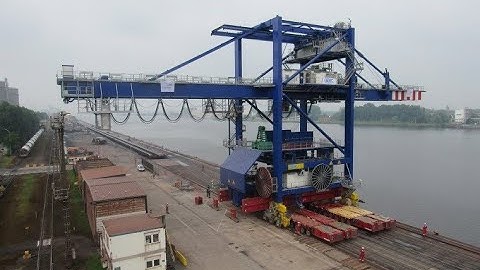 ArcelorMittal Belçika gemi boşaltma vincimiz / Grab ship unloader for ArcelorMittal Belgium