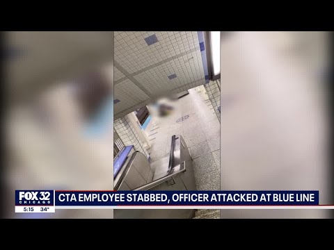 Shocking video shows man with knife attacking Chicago CTA employee