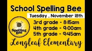 Longleaf Spelling Bee 2025 - 5th grade