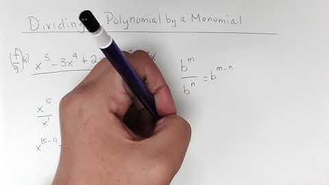 Example of Dividing a Polynomial by a Monomial