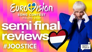 Eurovision 2024 Semi-Final Review ALL SONGS | Justice for #joostklein 🇳🇱