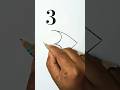 Drawing from number 3// Fish drawing with 3 #creative #shorts #fish #art
