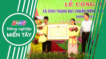 Xã Bình Thạnh đạt chuẩn nông thôn mới kiểu mẫu năm 2024 | Nông nghiệp Miền Tây