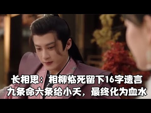 長相思：相柳臨死留下16字遺言，九條命六條給小夭，最終化為血水