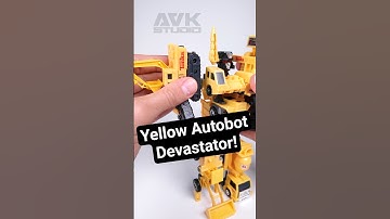 Tonkanator: a Tonka Yellow Autobot Devastator