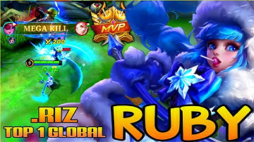 Ruby Best Build And Emblem 2022 | Top 1 Global Ruby Gameplay By .ʀɪᴢ | Mobile Legends ~ mlbb