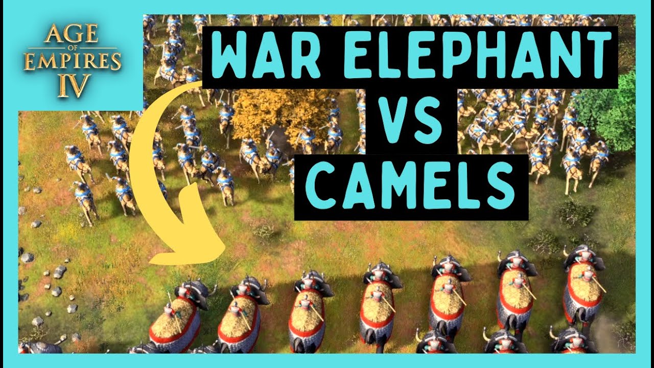 66 WAR Elephants vs 200 Camel Riders | Aoe4 - YouTube