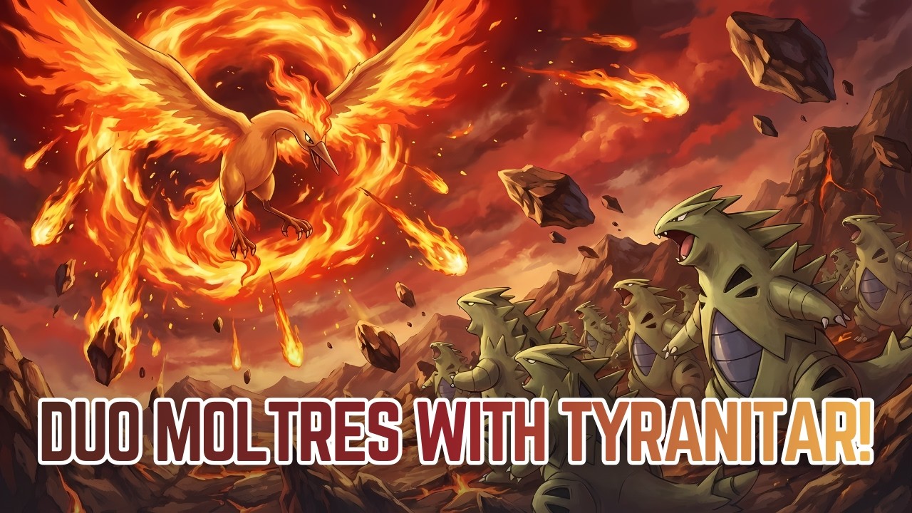 DUO! Moltres CRASHED by Tyranitar Troops!