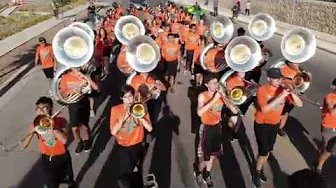 PEBBLE HILLS HIGH SCHOOL MARCH A THON MARCHING BAND PERFORMANCE COLOR GUARD