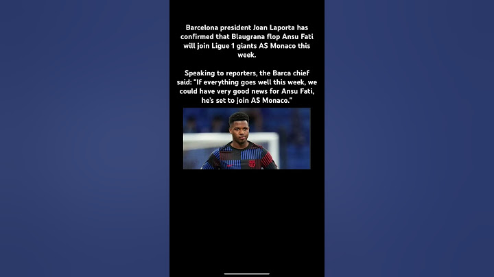 Laporta confirms Fati will join Monaco #transfernews #barcelona #monaco #news #france #news