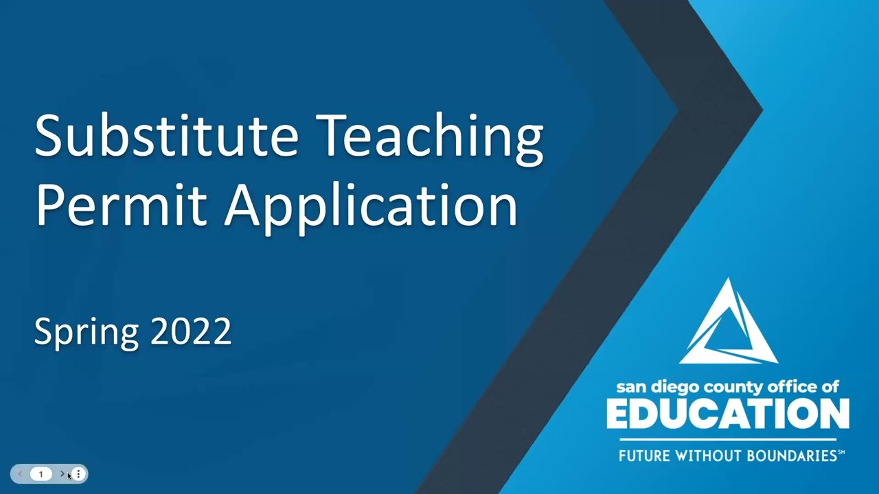 Substitute Teaching Permit Application Webinar 030822 YouTube