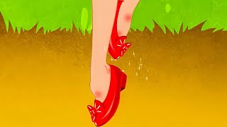Rote Schuhe + Aschenputtel | Märchen für Kinder | Gute Nacht Geschichte