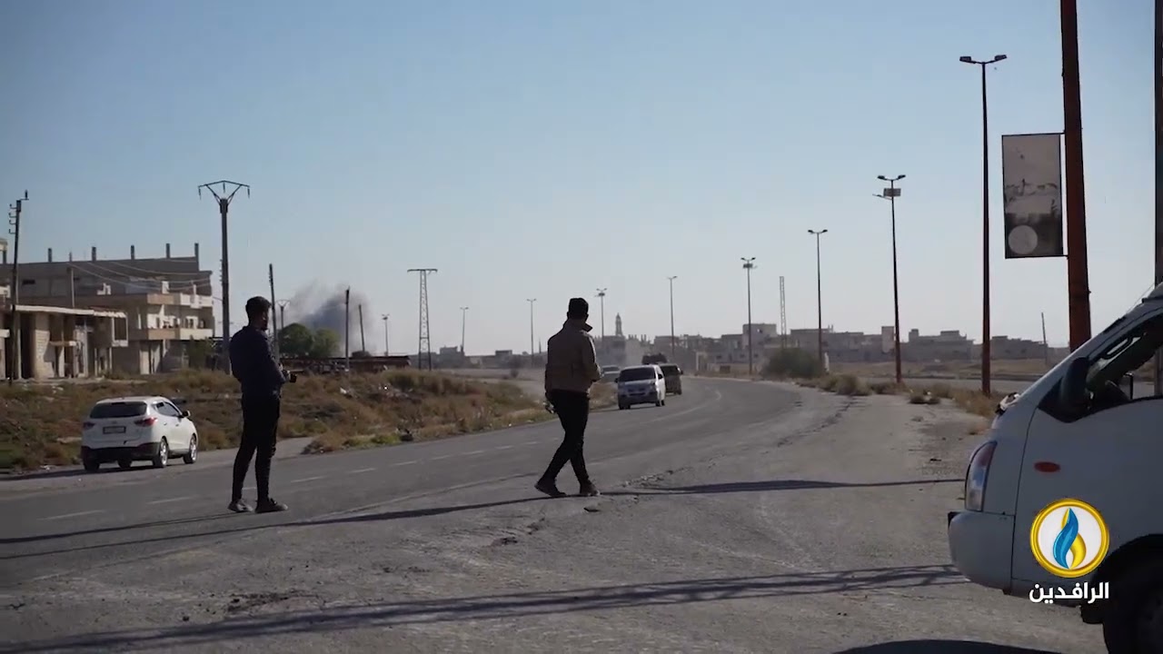 كاميرا #قناة_الرافدين ترصد لحظة قصف طيران النظام السوري والروسي مدينة خان شيخون بريف #إدلب الجنوبي