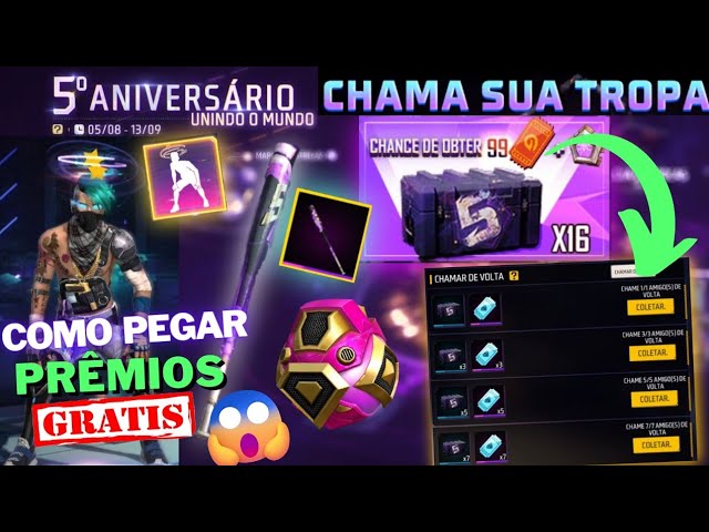 Chamar de Volta Free Fire: Ganhe vários prêmios no evento “Chama sua  Tropa!” - The Game Times