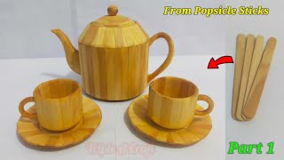 Making Cups from popsicle sticks. Part 1