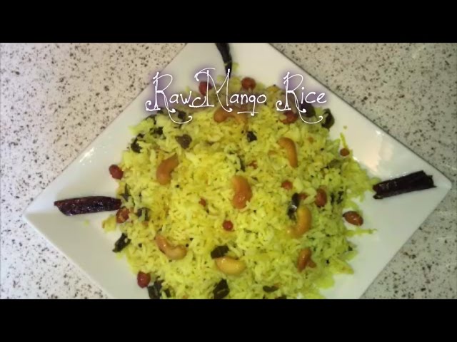 Raw Mango Rice Recipe / Mamidikaya Pulihora Recipe | Nagaharisha Indian Food Recipes