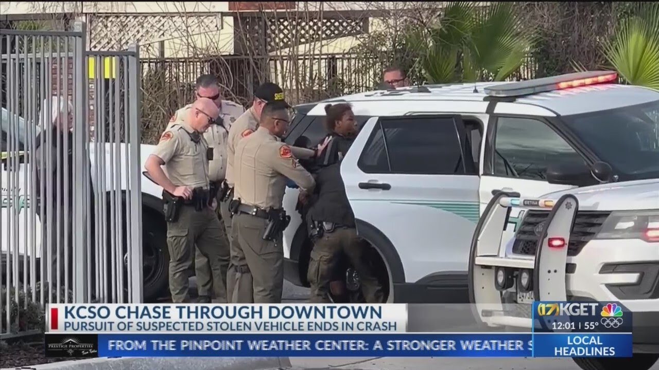 2 arrested after vehicle pursuit ends in crash on 23rd St. - YouTube