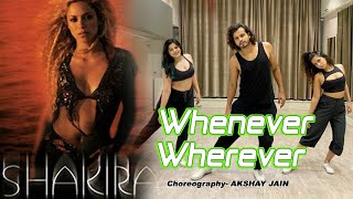 Whenever Wherever | Shakira | Beginner Level Fitness Dance | Akshay Jain Choreography | DGM
