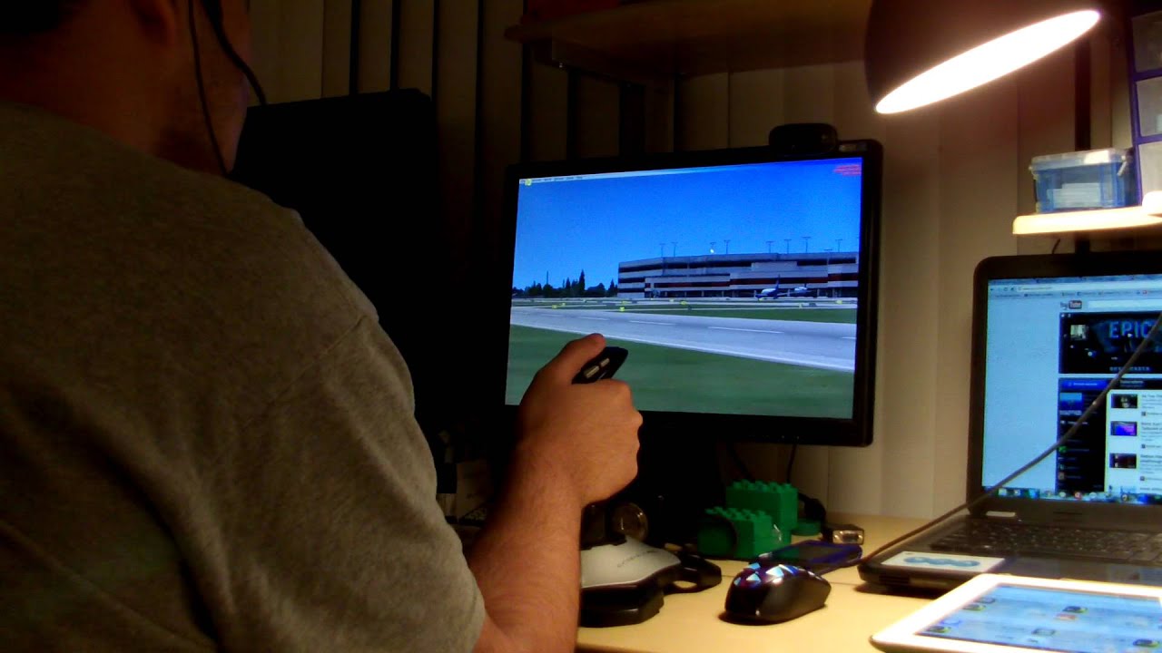 Flight Setup Demo Flight With FSX: Default Airbus A321 To Atlanta - Approach, Landing, and Parking