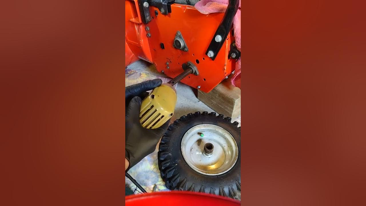 How to fix a stuck on snow blower wheel YouTube