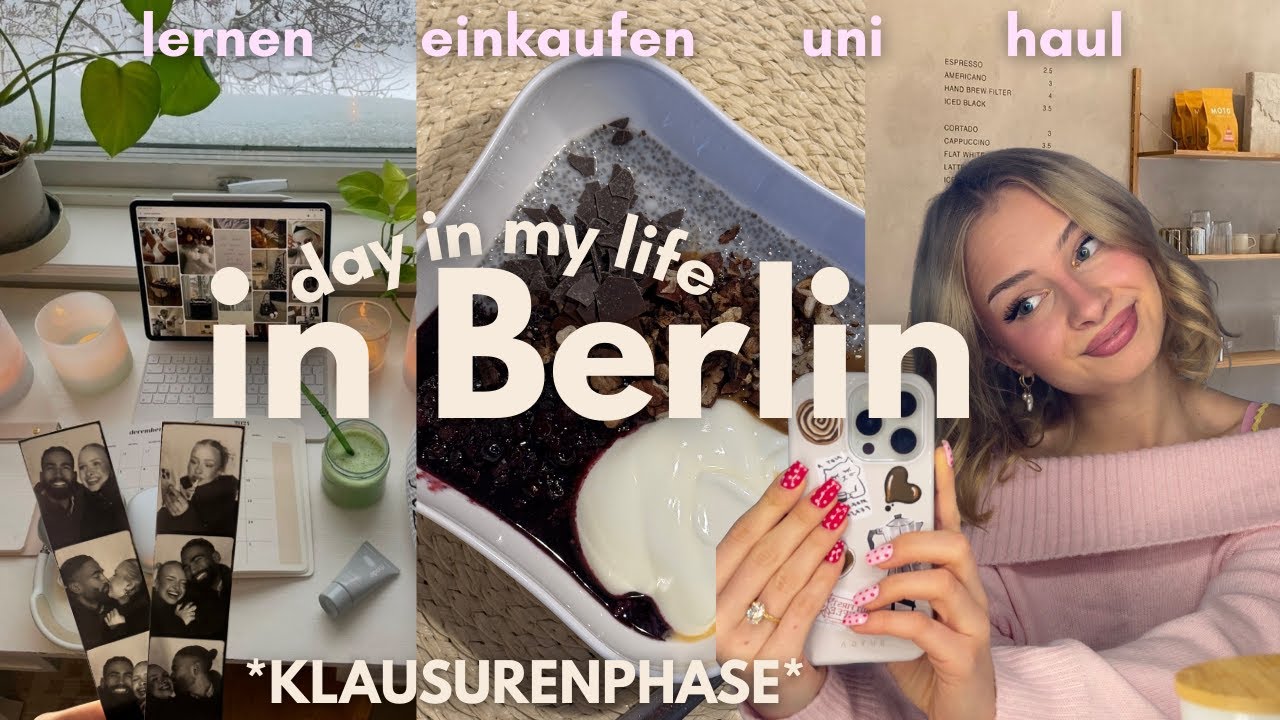💌day in my life in Berlin: KLAUSURENPHASE | uni,einkaufen & haul *kind of stressed and chaotic*