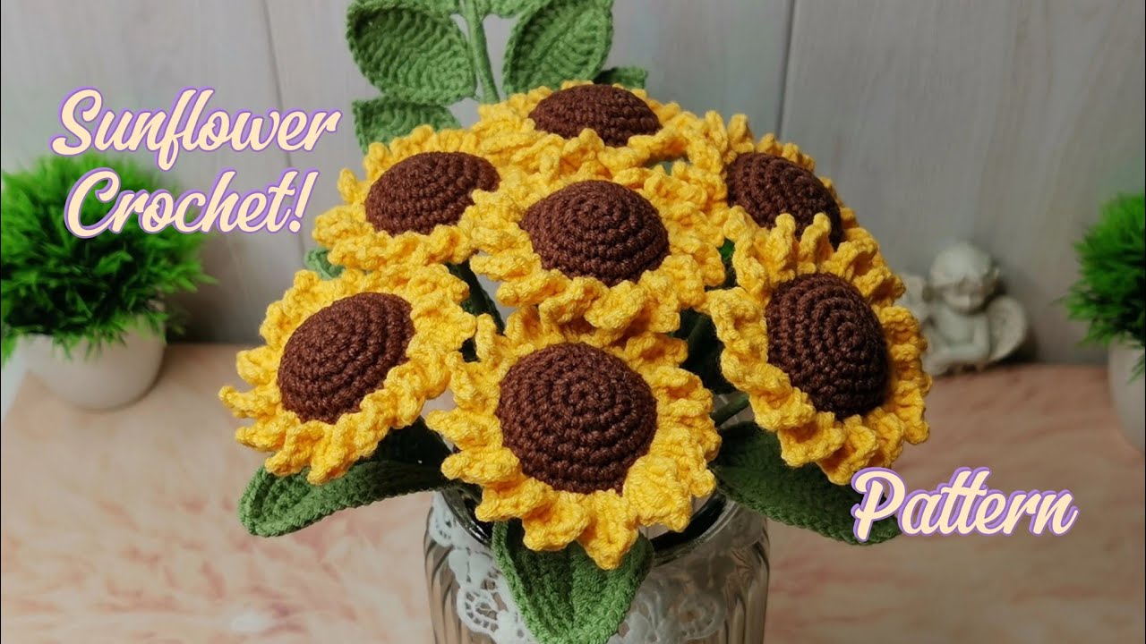 Подсолнух Крючком! Как Связать Подсолнух?! Виктория Вяжет🧶