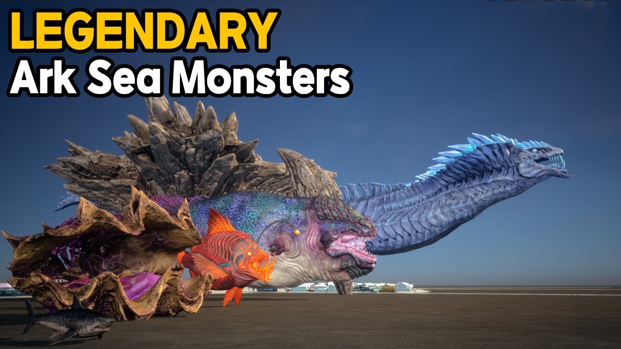 Legendary Sea Monsters : Ark Sea monsters Size Comparison - YouTube