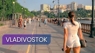 | 4K | Evening Walk Along The Embankment Of Vladivostok Part 3