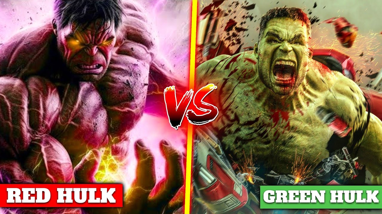 Green Hulk Vs Red Hulk Battle Comparison Red Hulk vs Green Hulk