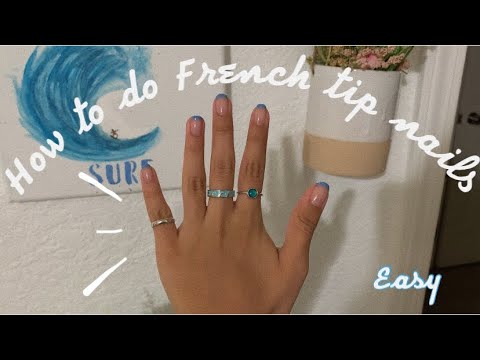 How to do French tip nails - YouTube
