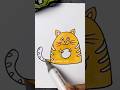 Cute Chubby Tiger Cat Drawing Tutorial for Kids 🐯 | Easy Cat Drawing For Kids #catdrawing