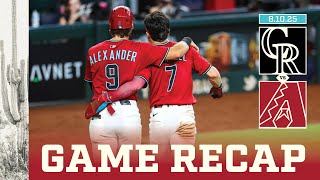 Rockies Vs. D-Backs Game Highlights 81025 Mlb Highlights Arizona Diamondbacks