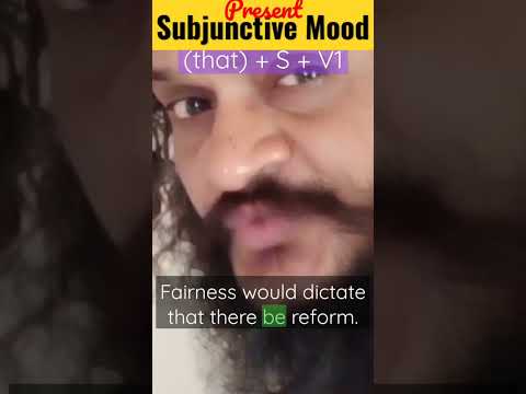 Subjunctive Mood: Present