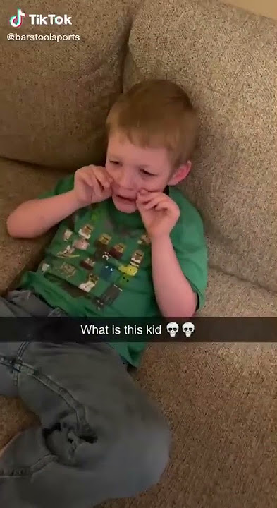 Kid possessed by amongus