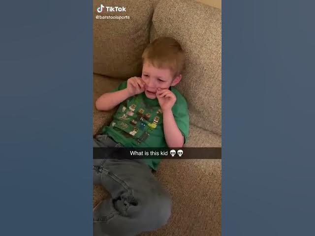 Kid possessed by amongus