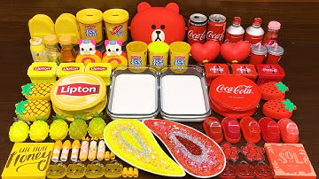 LIPTON vs COCACOLA ! Mixing Random into GLOSSY Slime ! Satisfying Slime Video #243