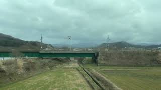 E653系モハE653-1014 村上発車側面展望 特急いなほ5号 酒田行き 2025/03/06