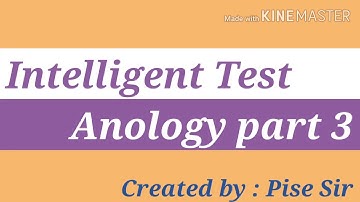 || Class 5 || Intelligence test || Anology 3