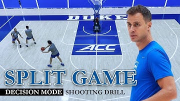 Duke Basketball Split Game Action Shooting Drill | Decision Mode© on The Gun 14X Smart Pass