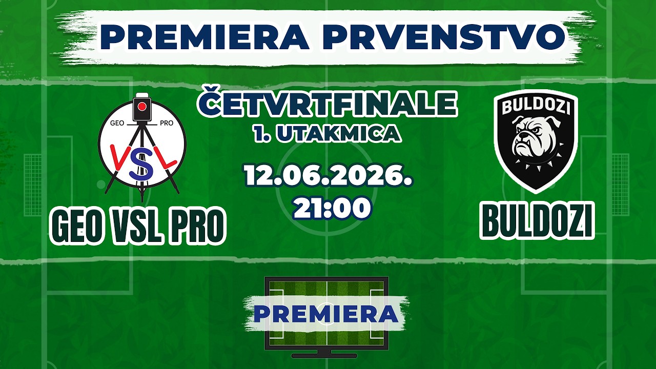Snimak utakmice BULDOZI – GEO VSL PRO
